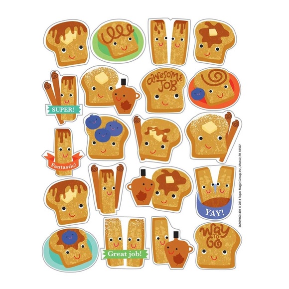 Eureka Cinnamon Scented Scratch-n-Sniff Stickers - Encouraging French Toast - Picture 1 of 1
